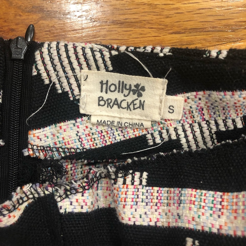MUST GO 7/26! Molly Bracken Aztec Black and White Shorts with Multi Color Fringe - Picture 5 of 8